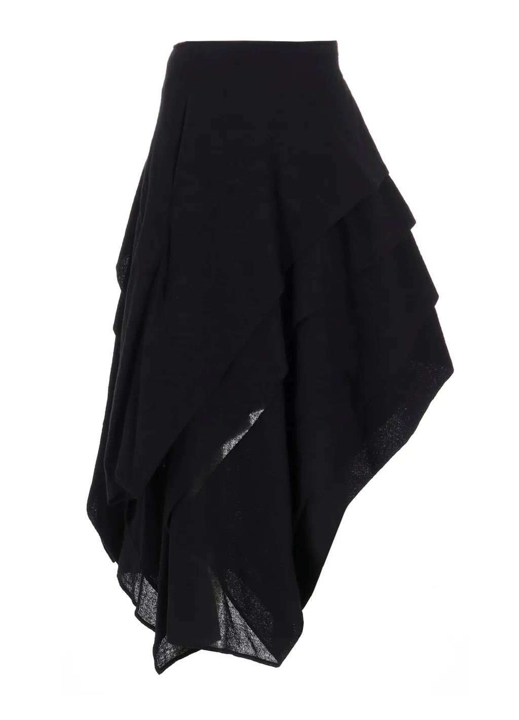 Wool Gauze Tucked Stitch D Skirt