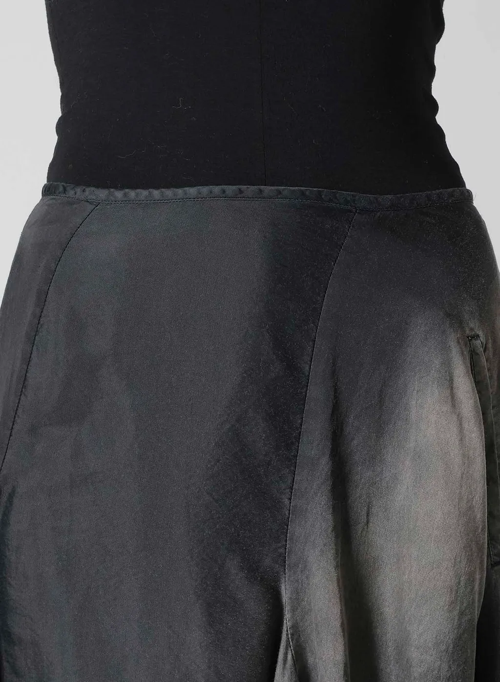 Cu/C Bleached Satin Asymmetric Skirt