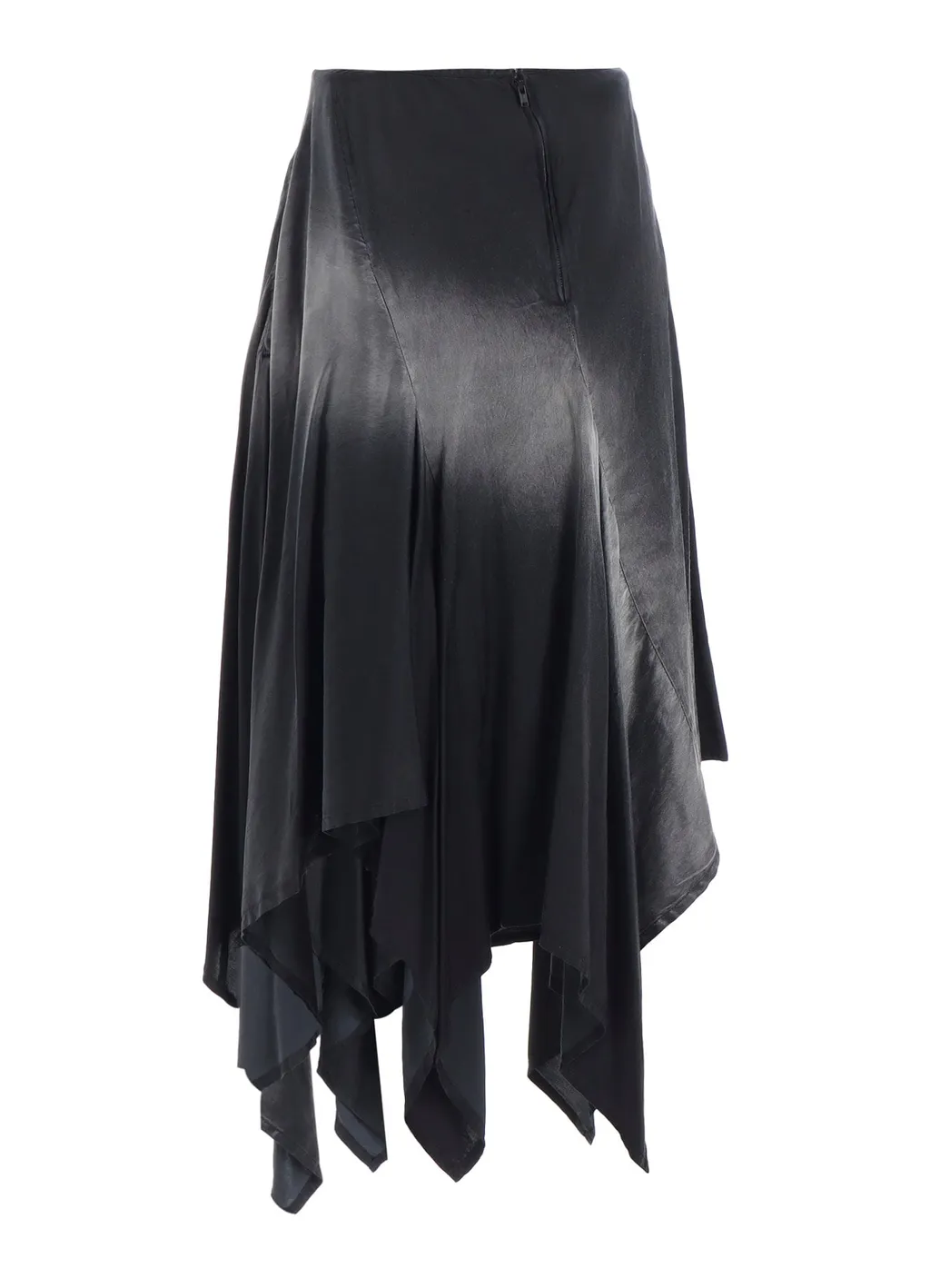 Cu/C Bleached Satin Asymmetric Skirt