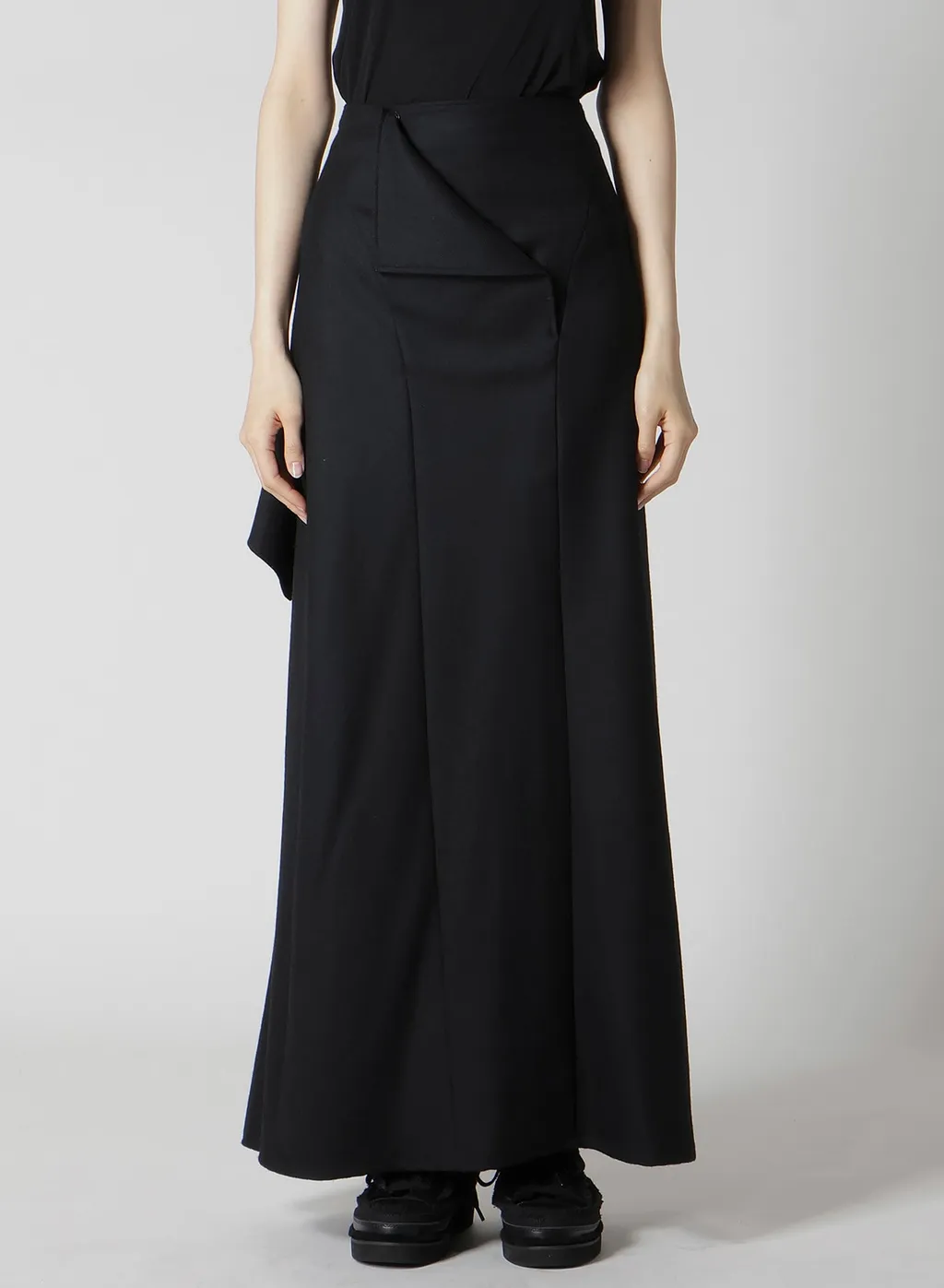 W/Saxony B Draped High Waist Skirt
