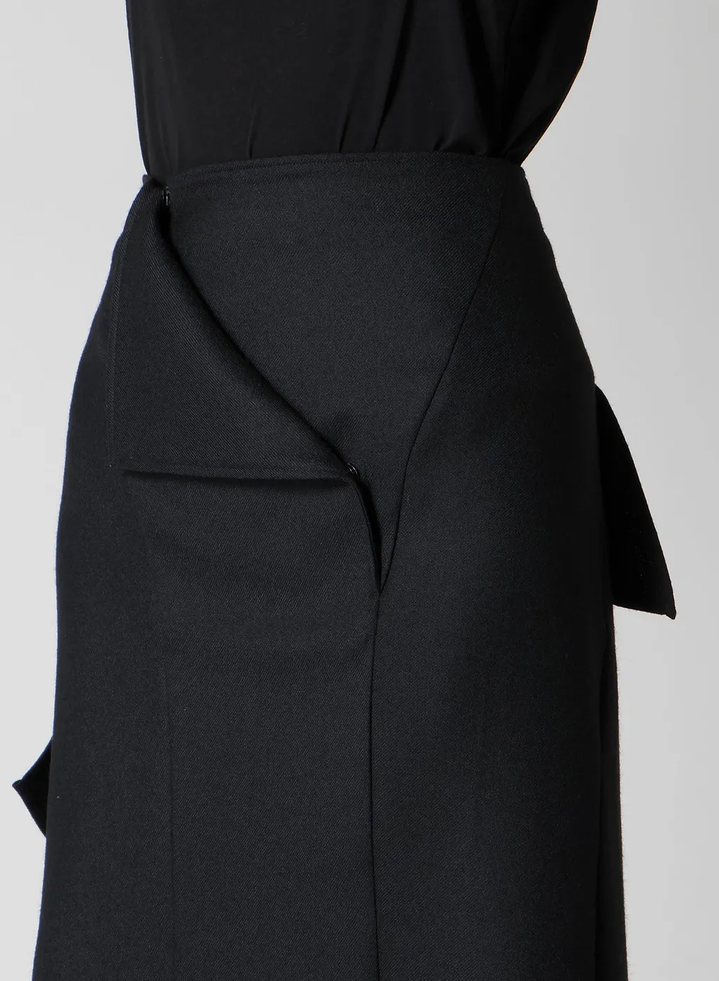 W/Saxony B Draped High Waist Skirt