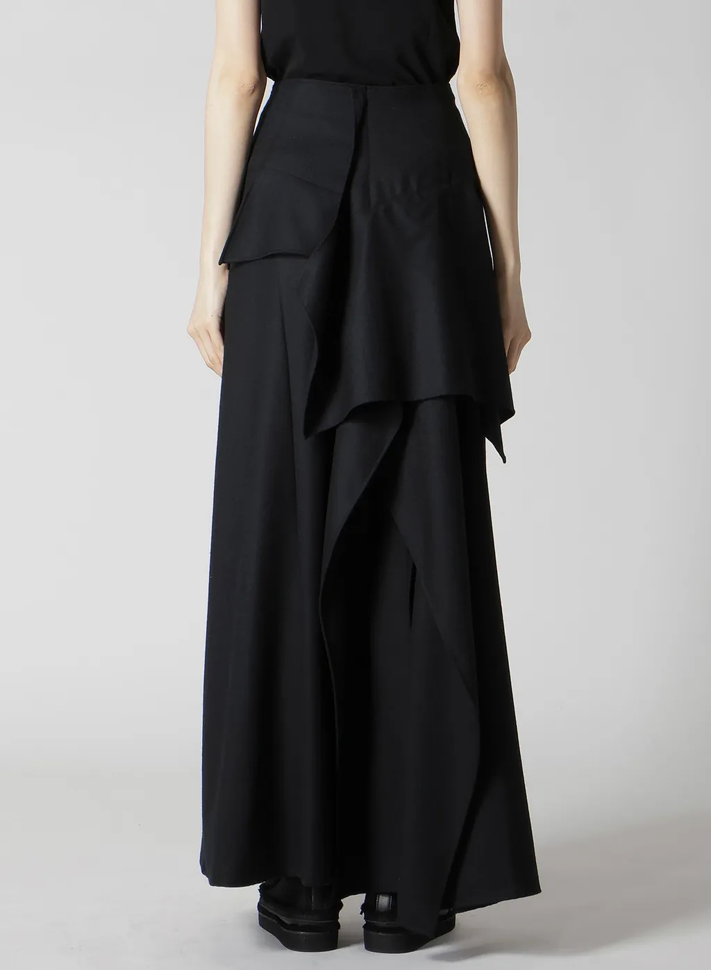 W/Saxony B Draped High Waist Skirt