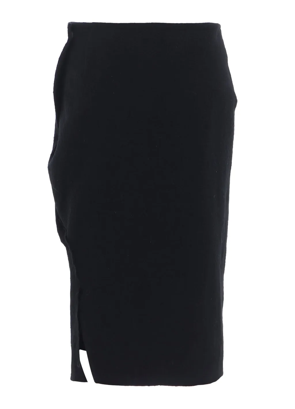 Shrinked Wool Serge Twisted Skirt