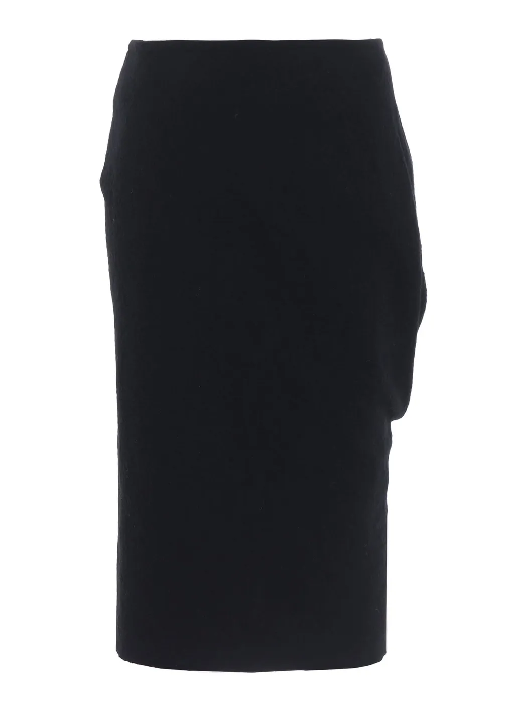Shrinked Wool Serge Twisted Skirt