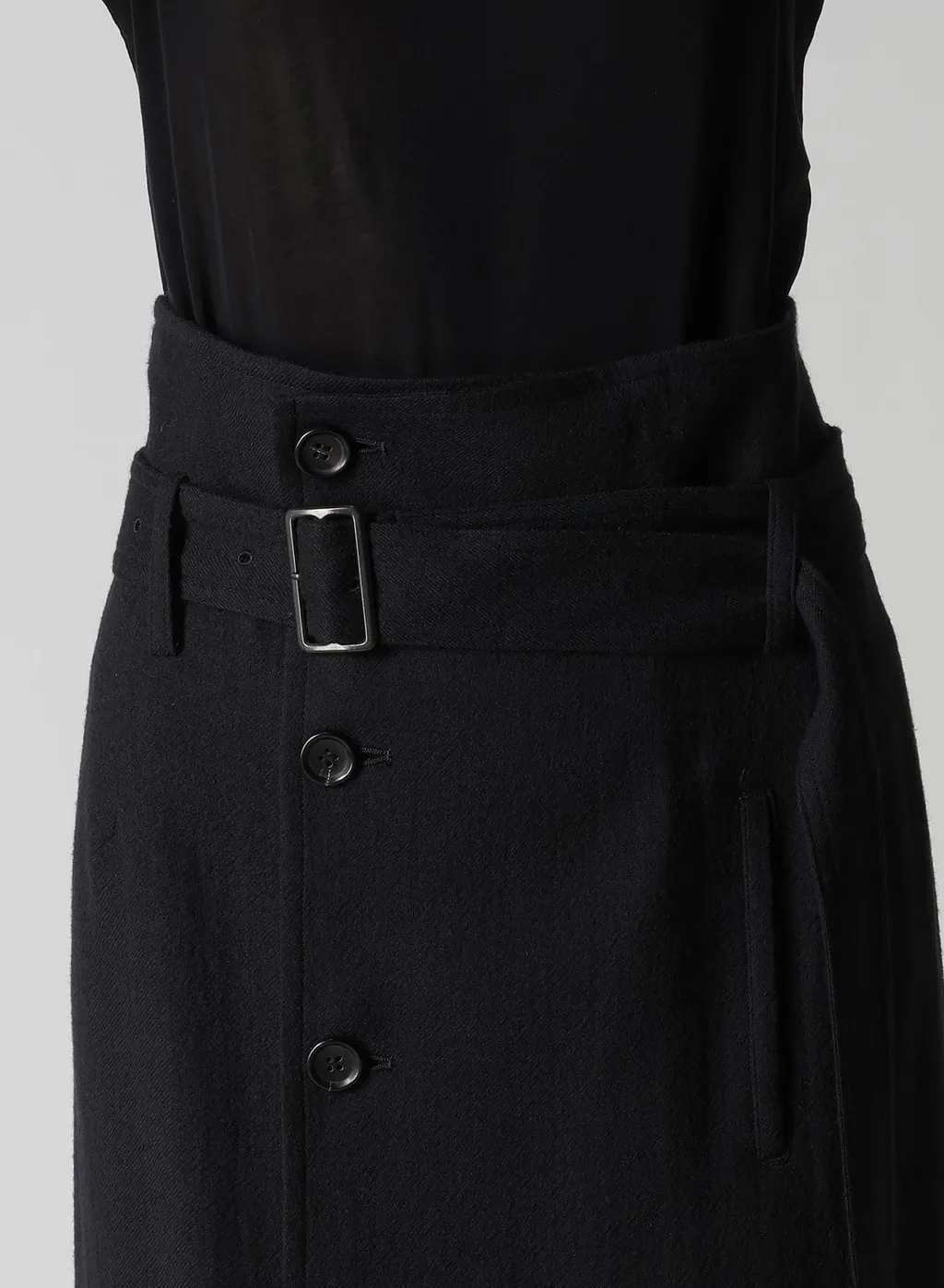 Soft Wool A High Waist Skirt