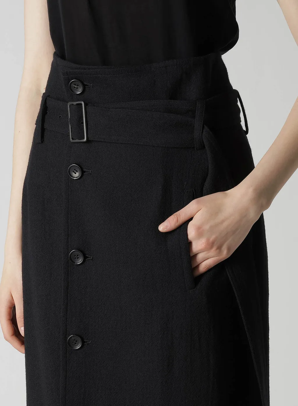 Soft Wool A High Waist Skirt