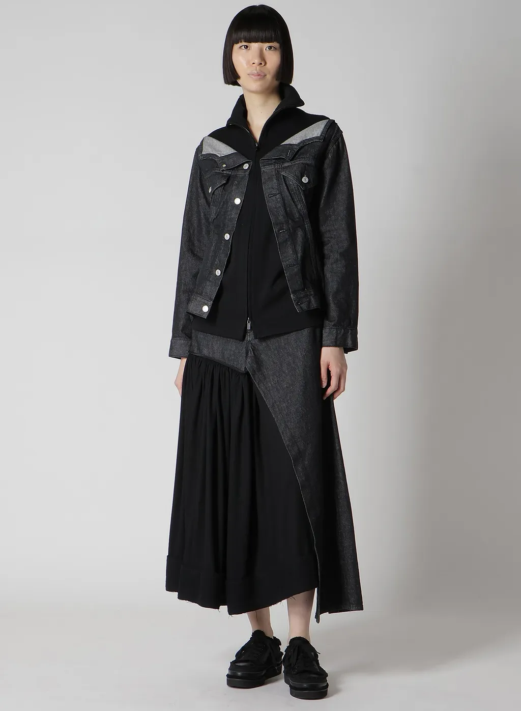 11.5Oz Denim L Cut Off Combination Skirt