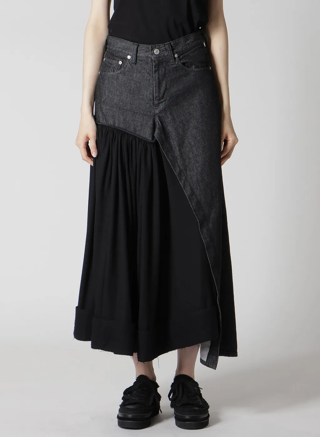 11.5Oz Denim L Cut Off Combination Skirt