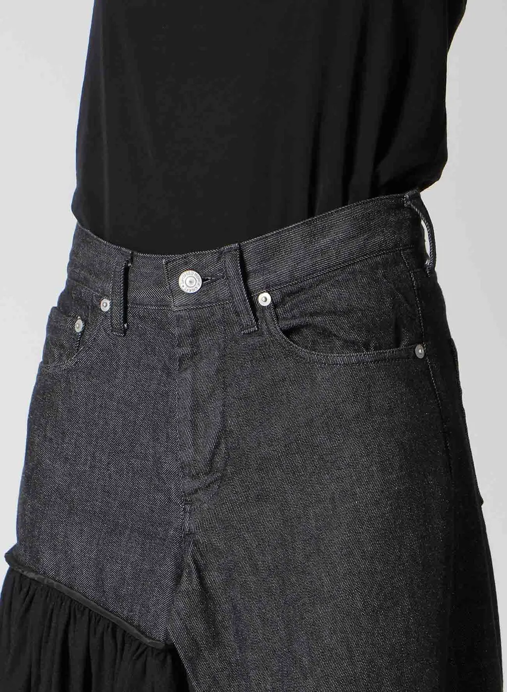 11.5Oz Denim L Cut Off Combination Skirt