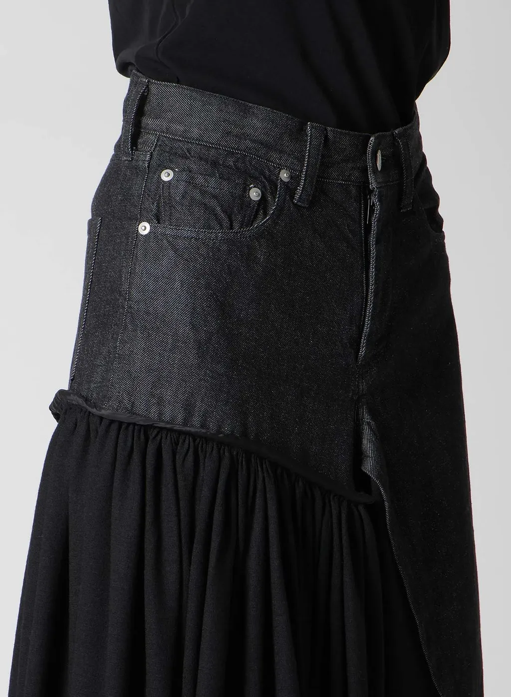 11.5Oz Denim L Cut Off Combination Skirt
