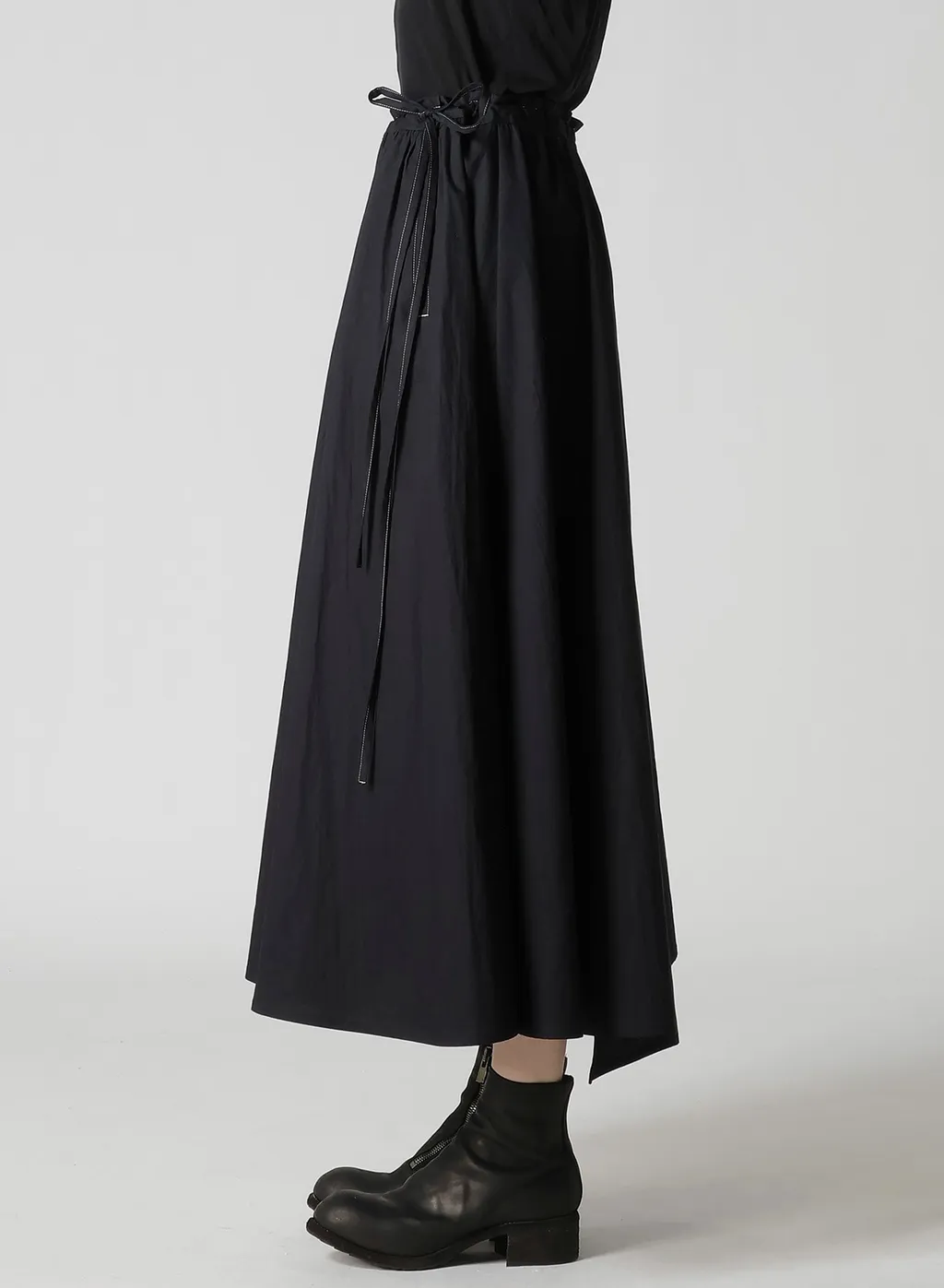 Cotton Broad L Gathered Flare Skirt