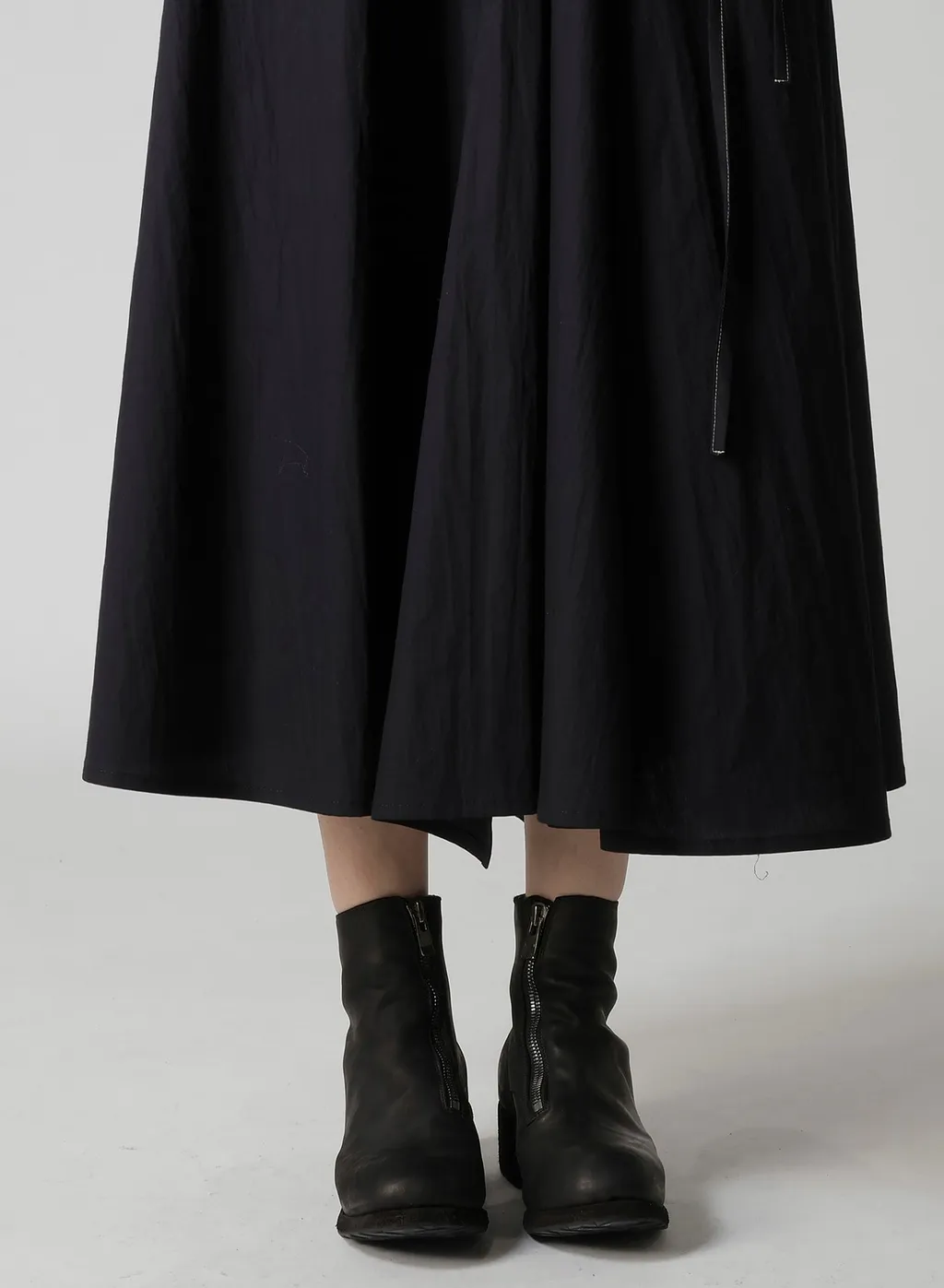 Cotton Broad L Gathered Flare Skirt