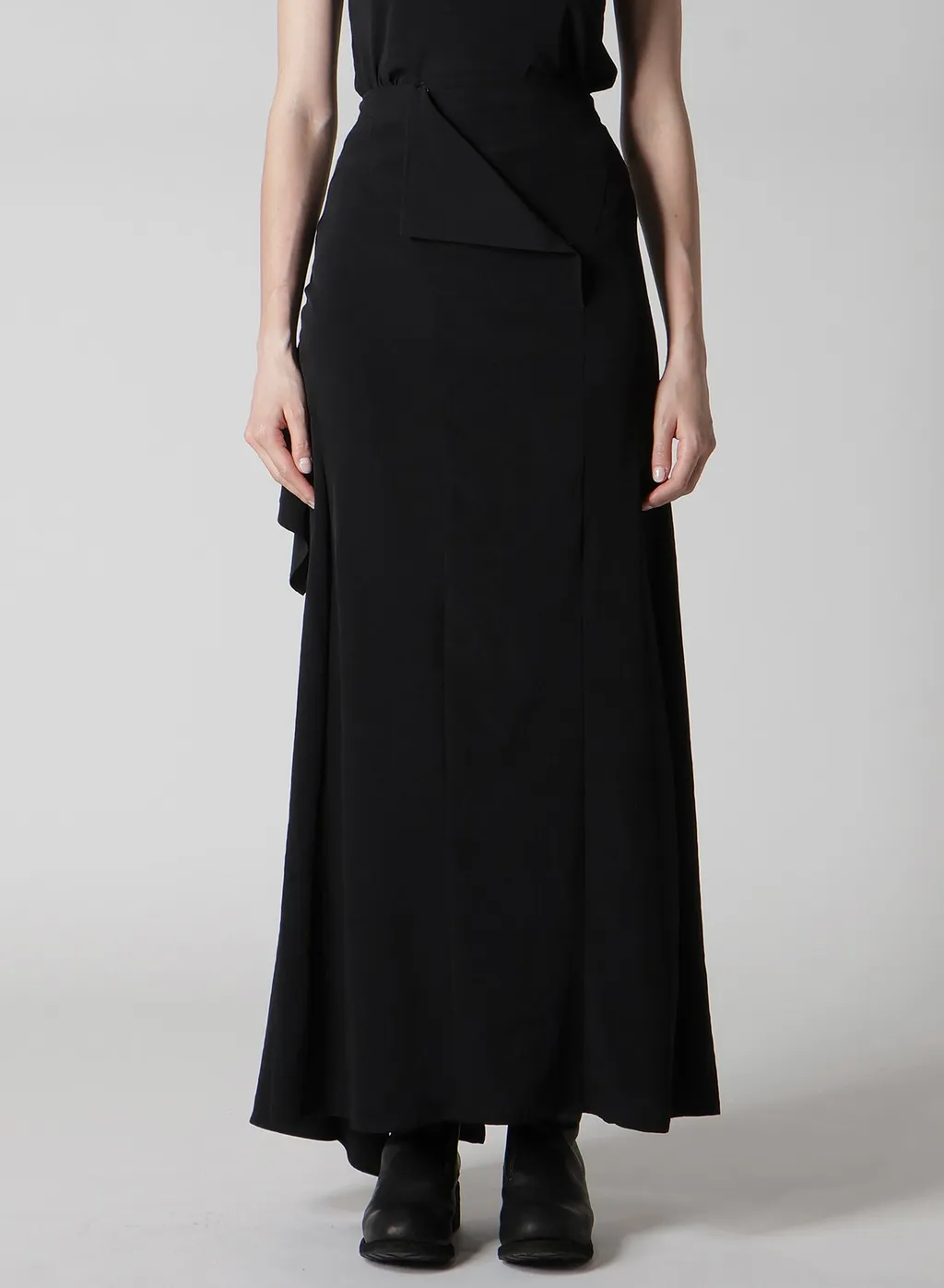Ta/Pe Crepe De Chine B Draped High Waist Skirt