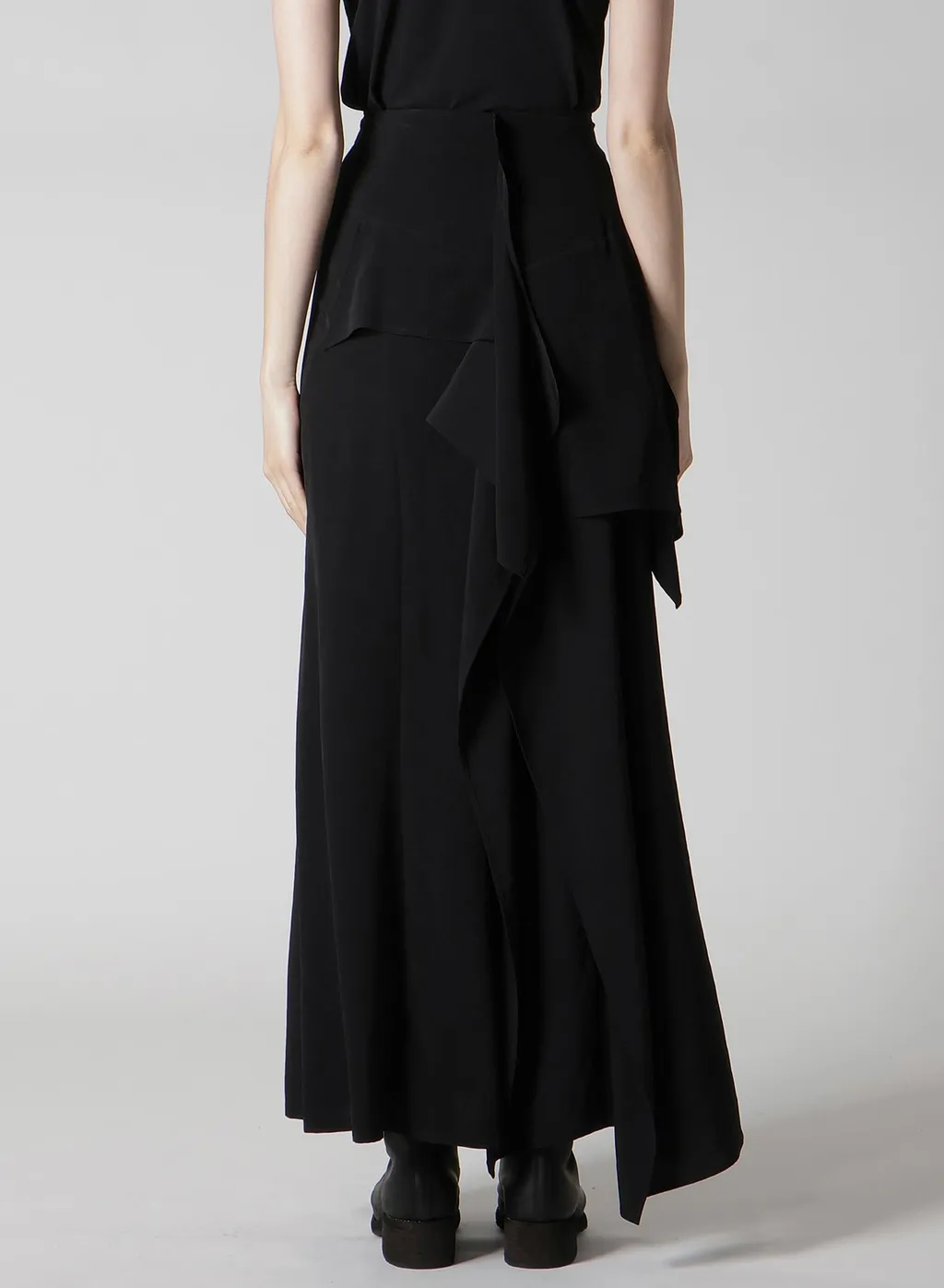 Ta/Pe Crepe De Chine B Draped High Waist Skirt