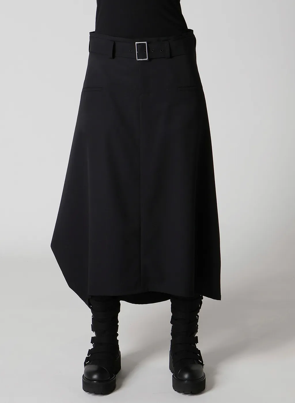 Wool Gabardine Box Skirt