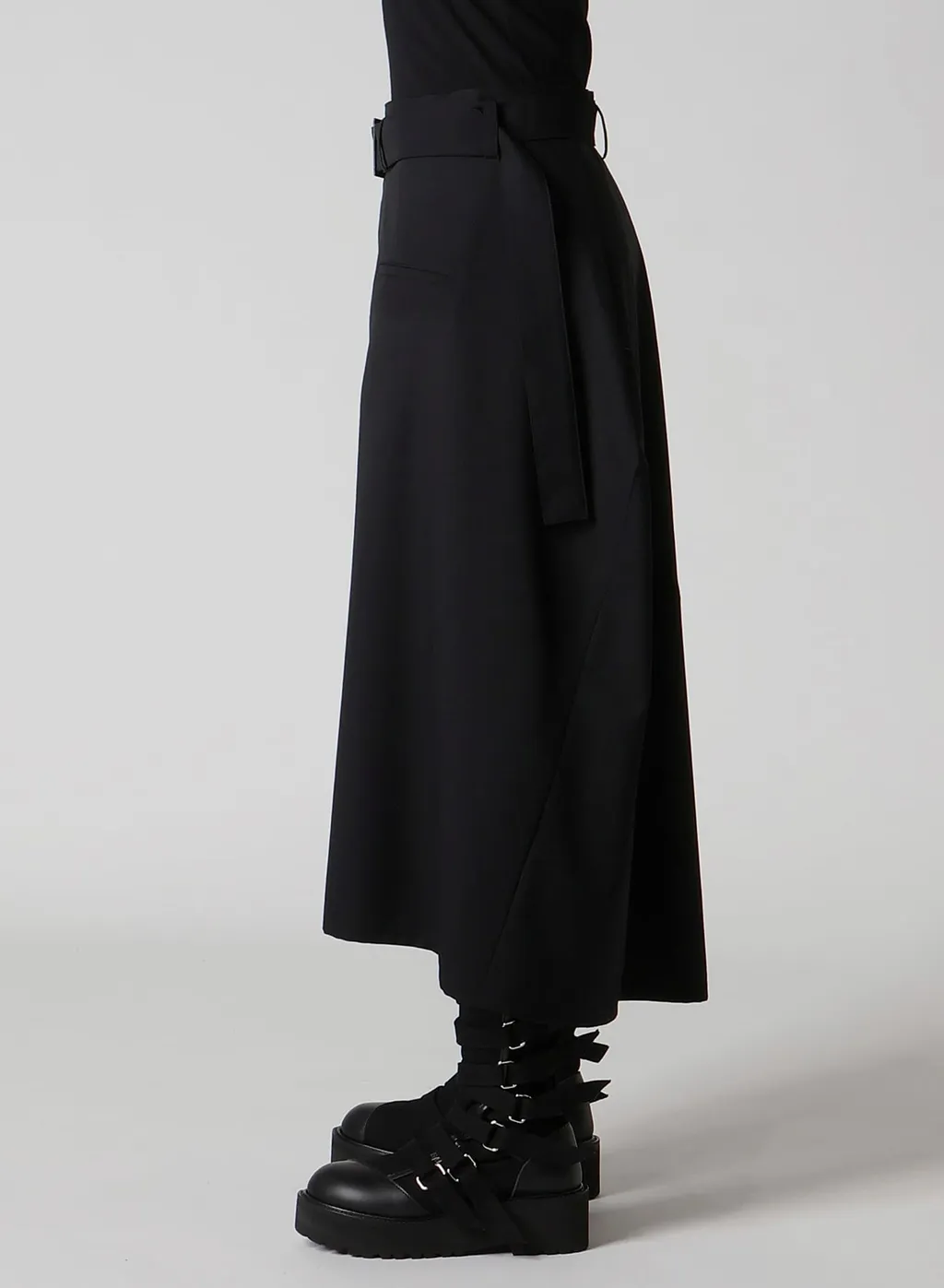 Wool Gabardine Box Skirt
