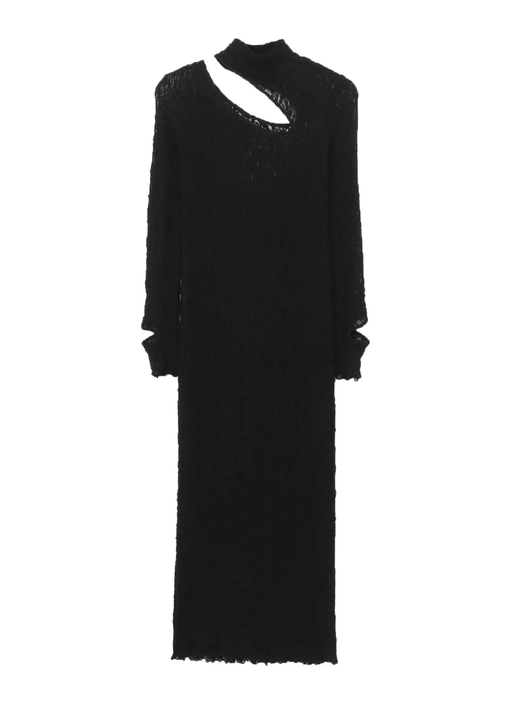 Flower Shirring Slit Dress