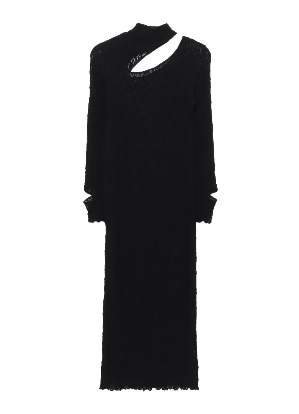 Flower Shirring Slit Dress