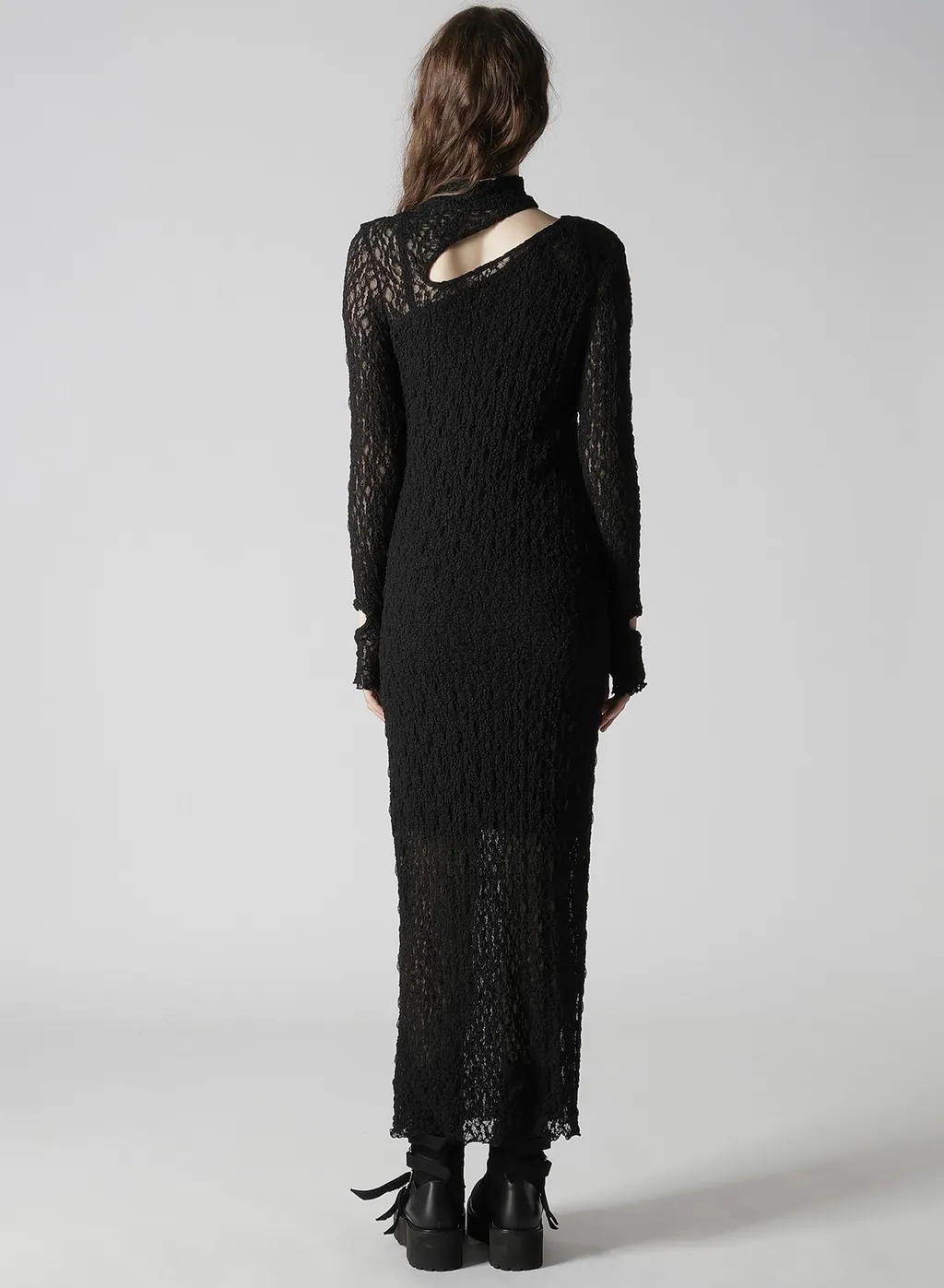 Flower Shirring Slit Dress