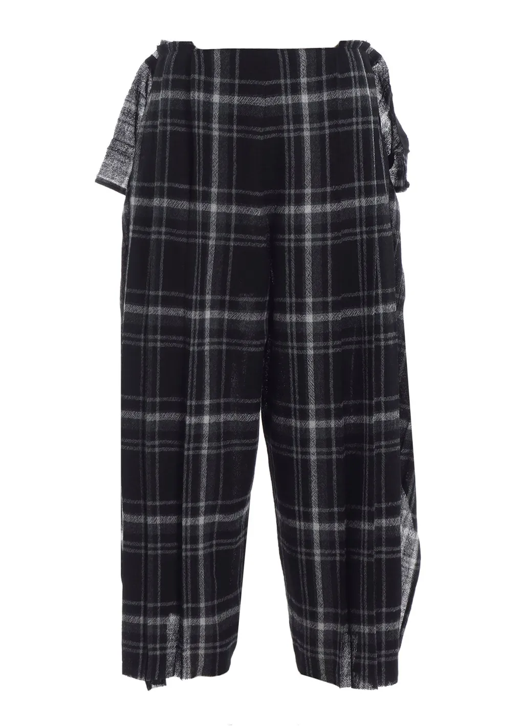 Plaid Pattern Pleats Pants