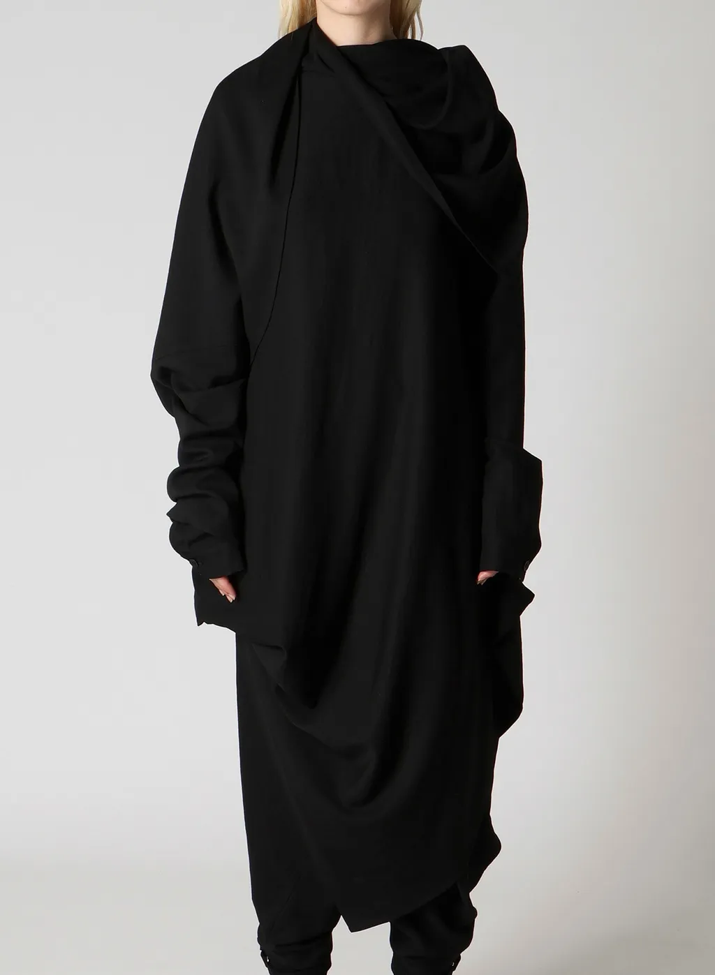 Milled Gabardine Draped Overall