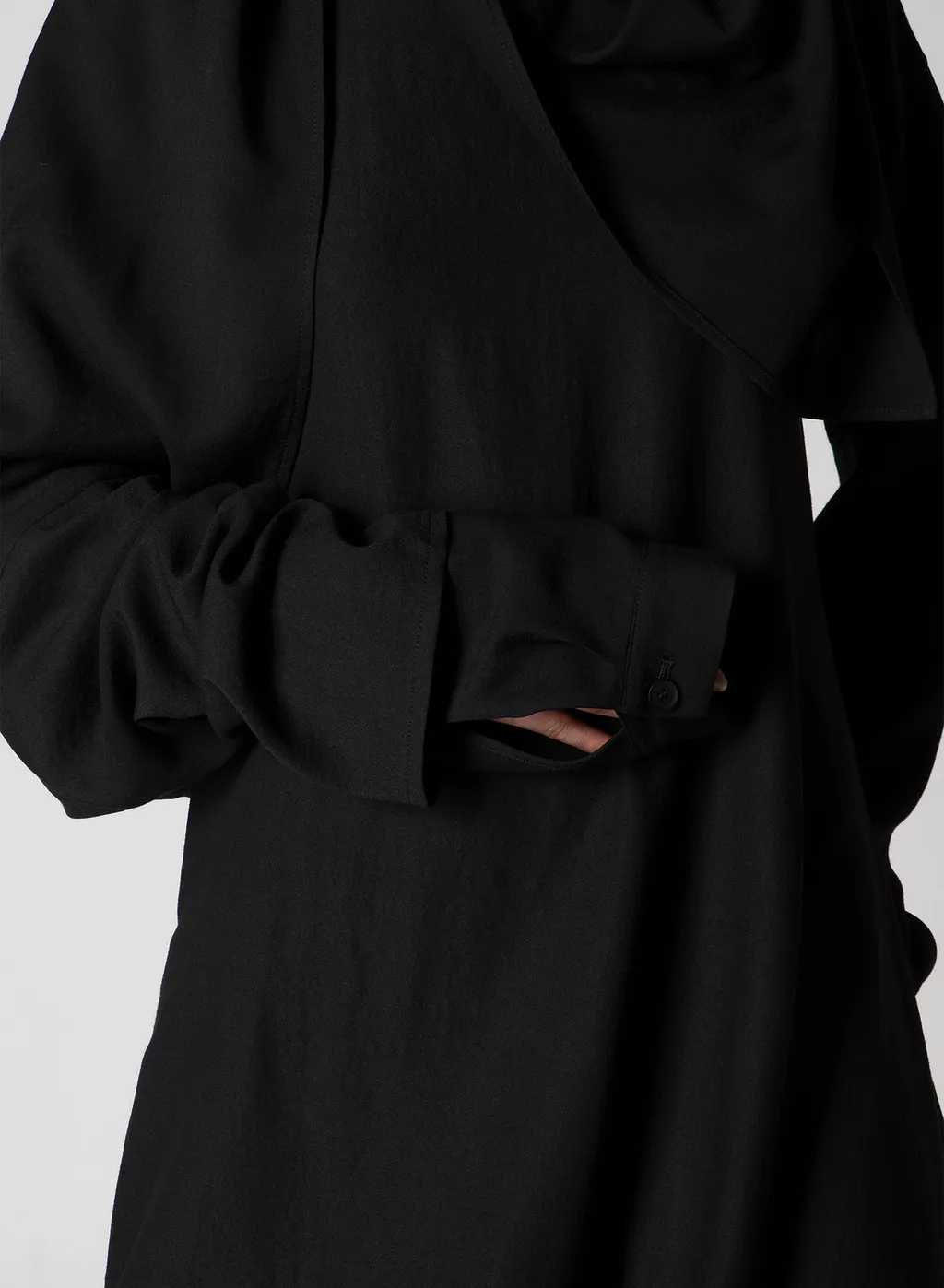 Milled Gabardine Draped Overall