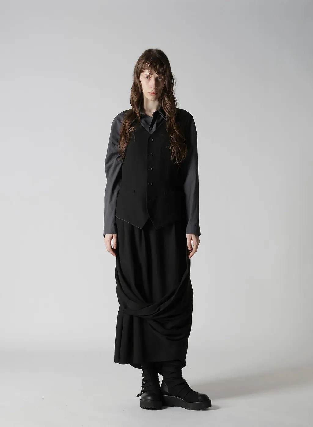 Milled Gabardine Twist Skirt