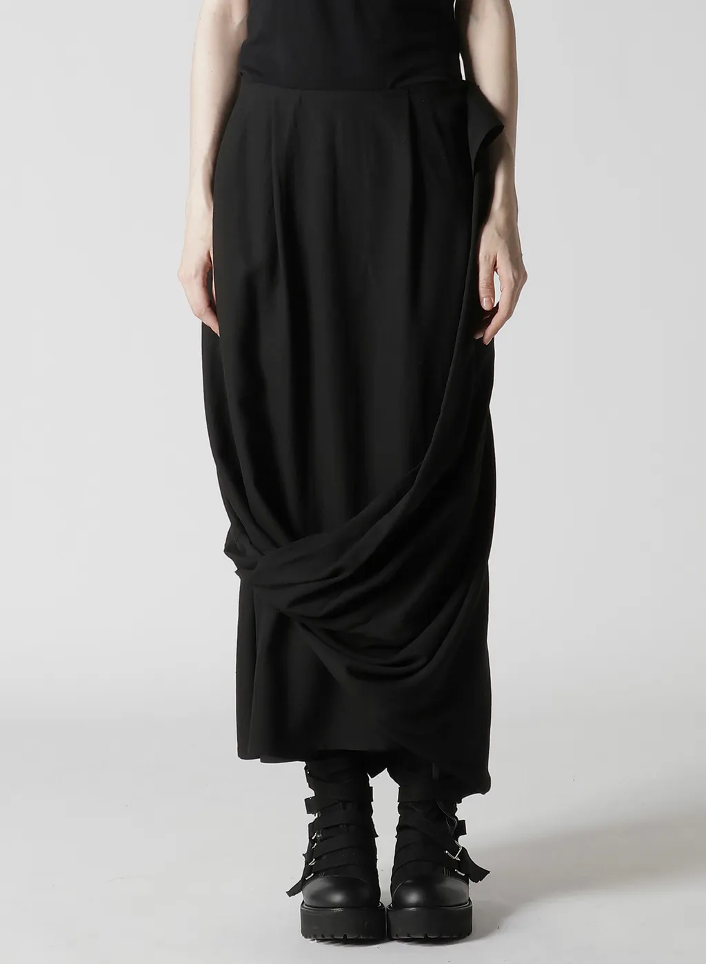 Milled Gabardine Twist Skirt
