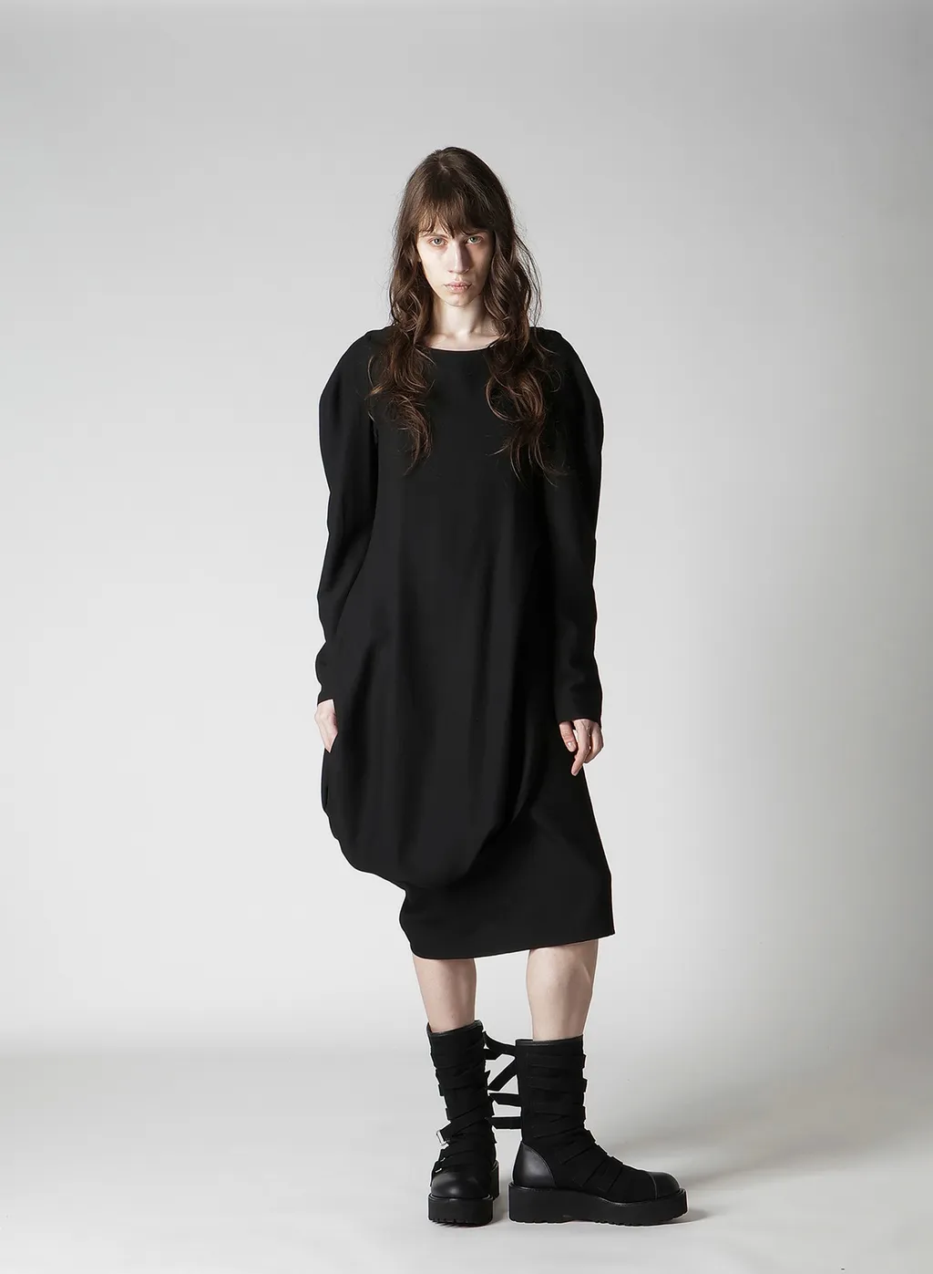 Milled Gabardine Twist Dress