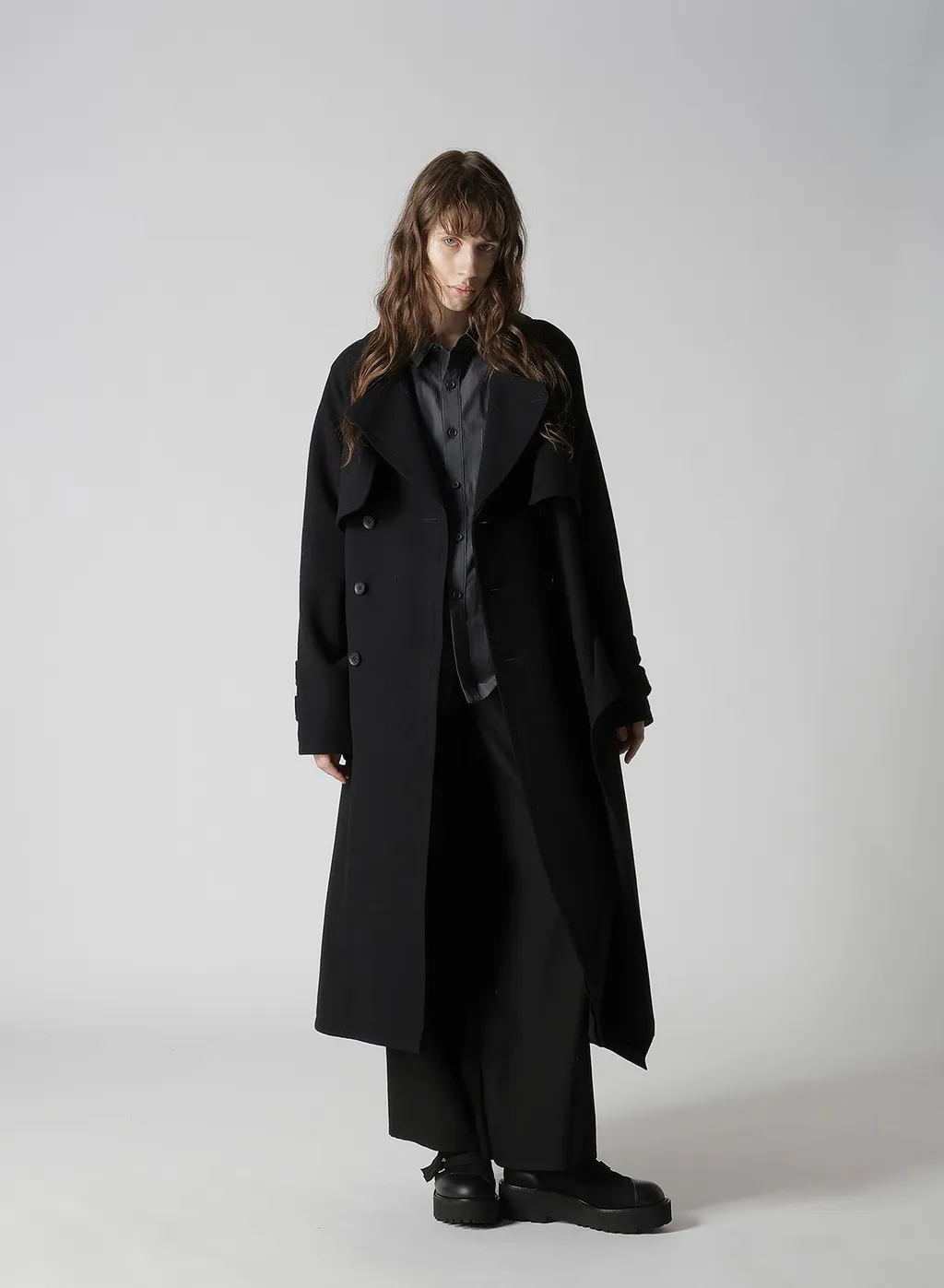 Milled Gabardine Frilled Pants