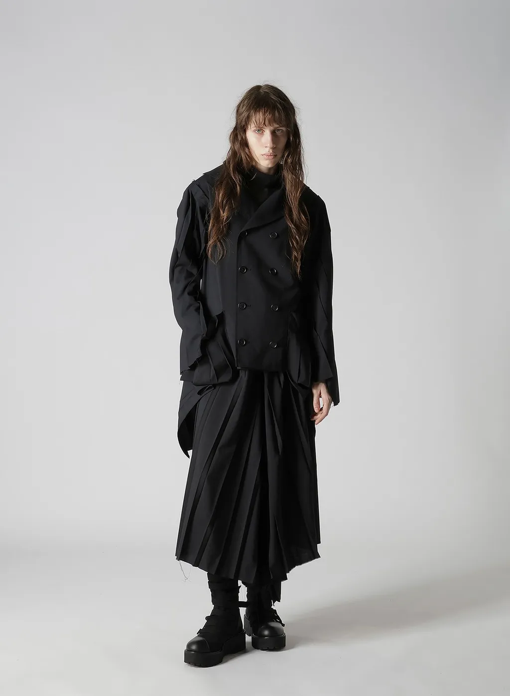 Tropical Pleats Wide Pants