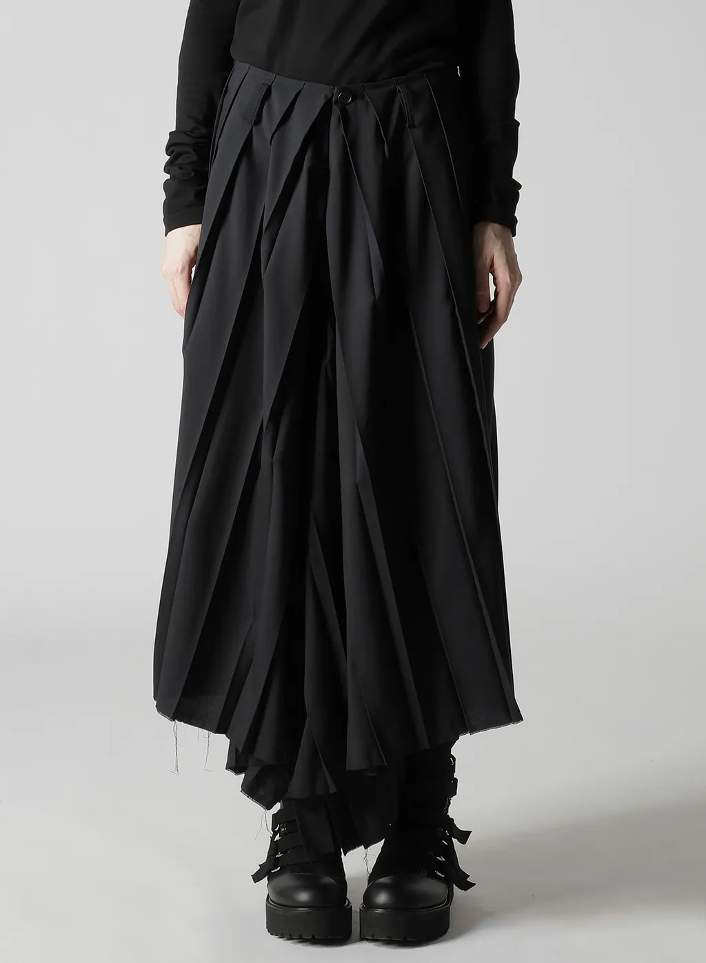 Tropical Pleats Wide Pants
