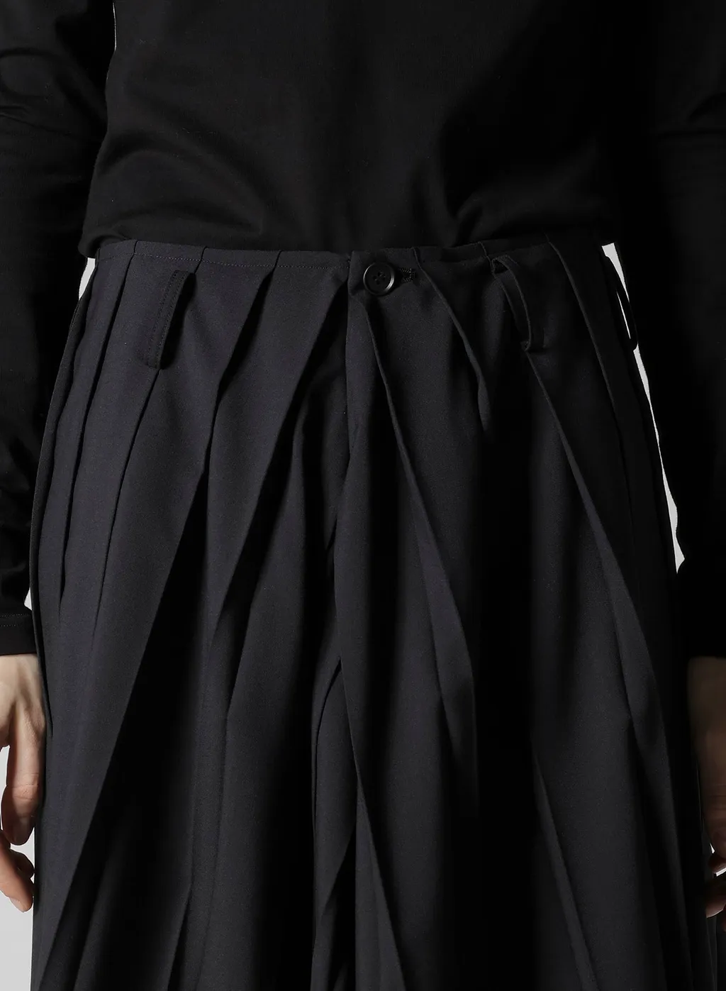 Tropical Pleats Wide Pants