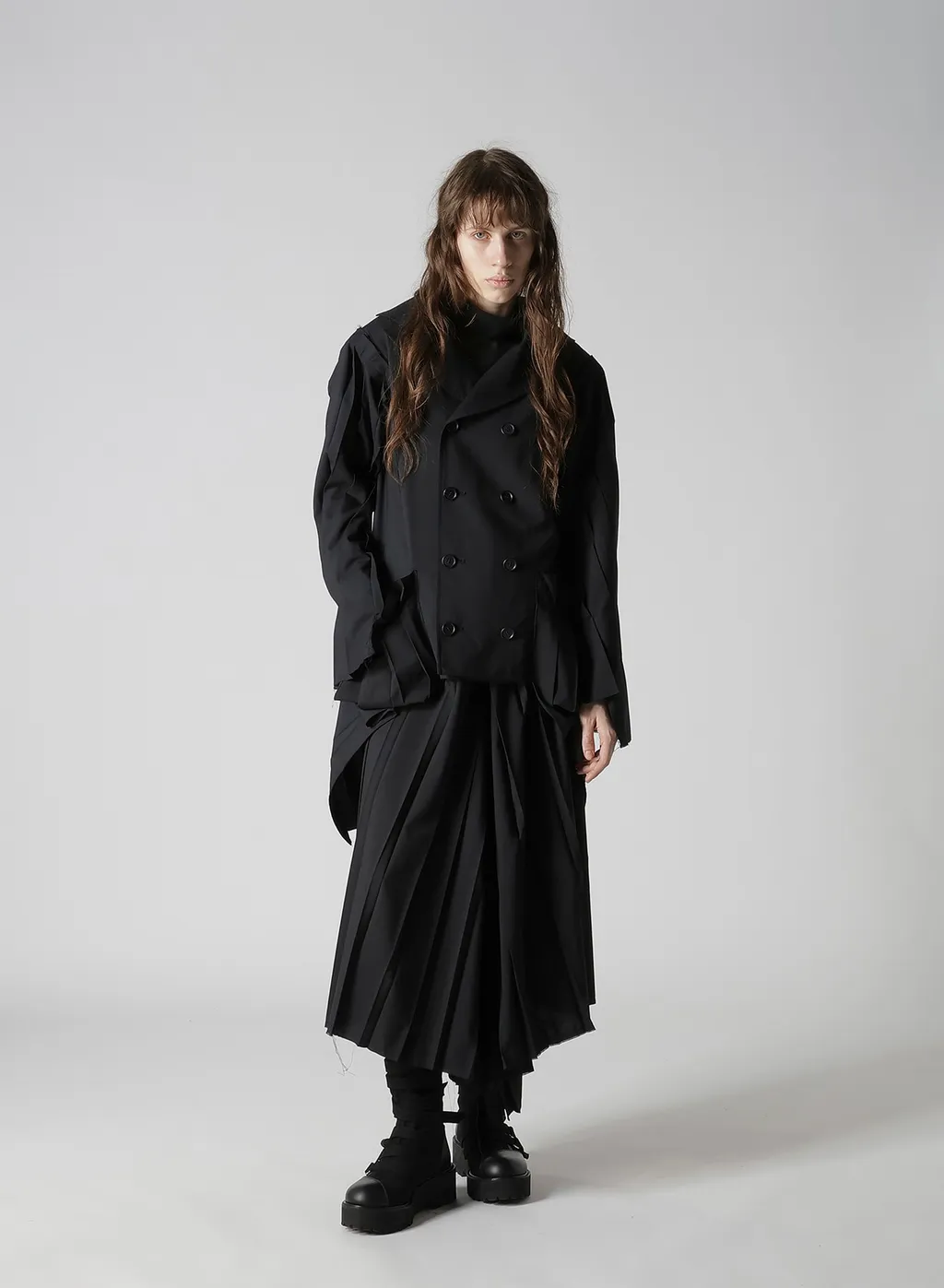 Tropical Pleats Sleeve Jacket