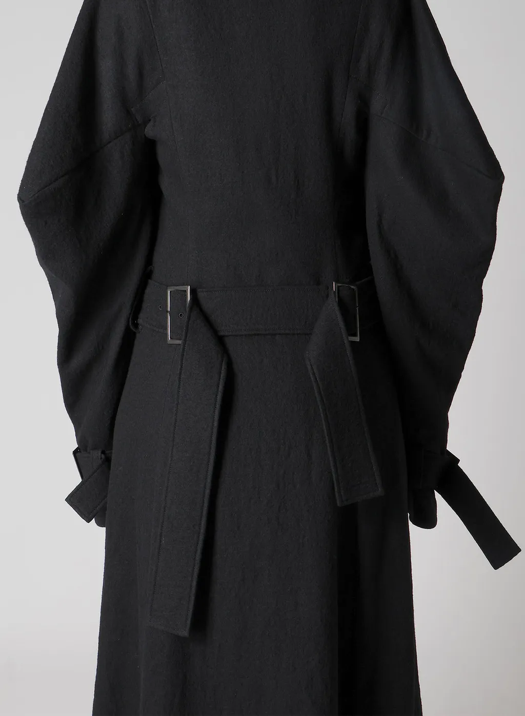 Shrinked Serge Trench Coat With Belt