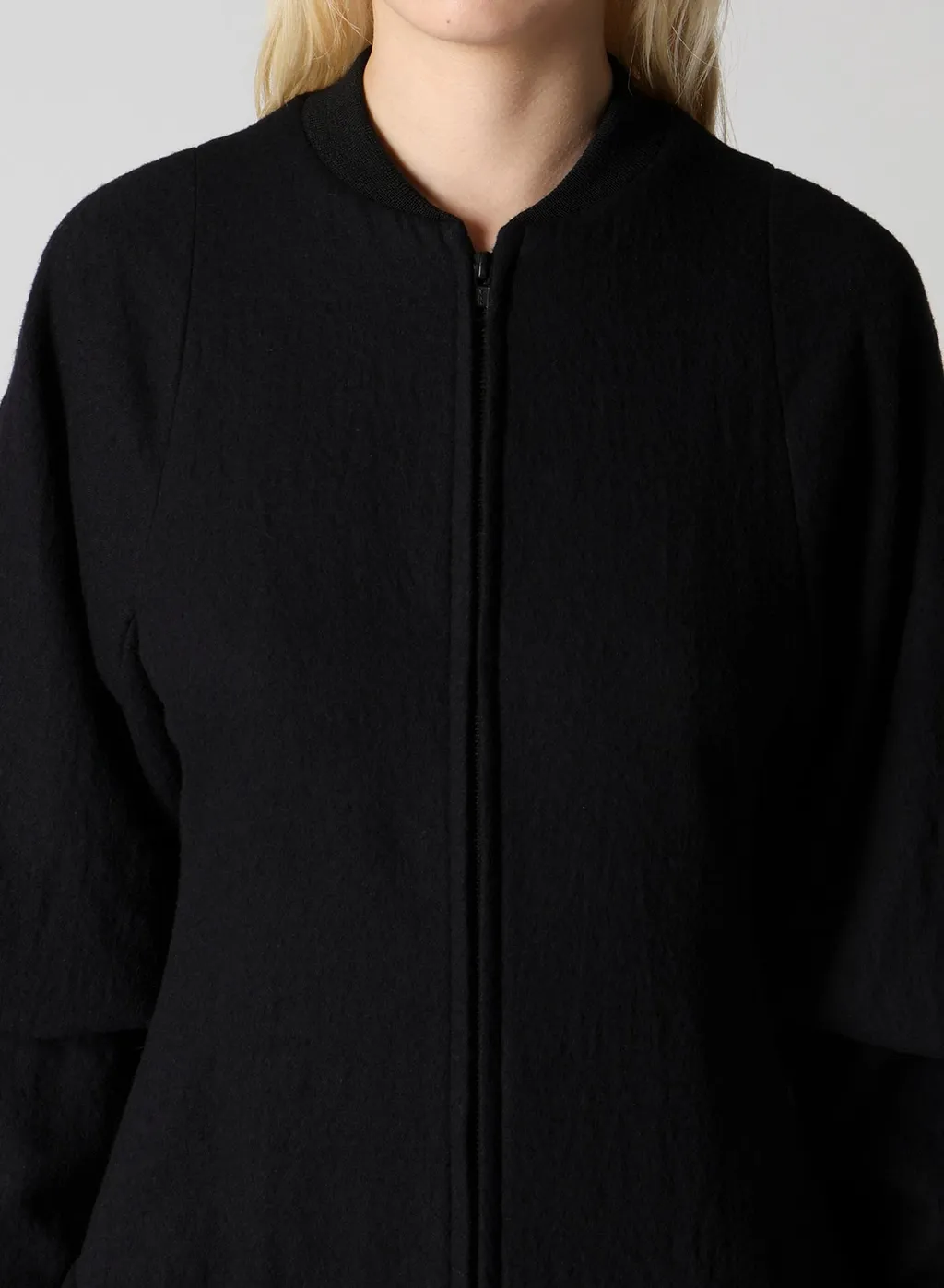 Shrinked Serge Balloon Sleeve Coat
