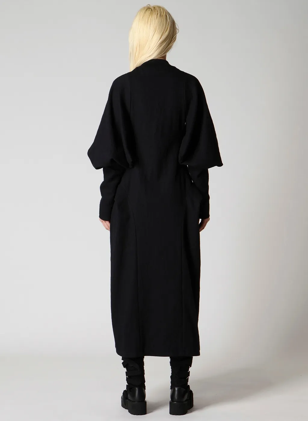 Shrinked Serge Balloon Sleeve Coat