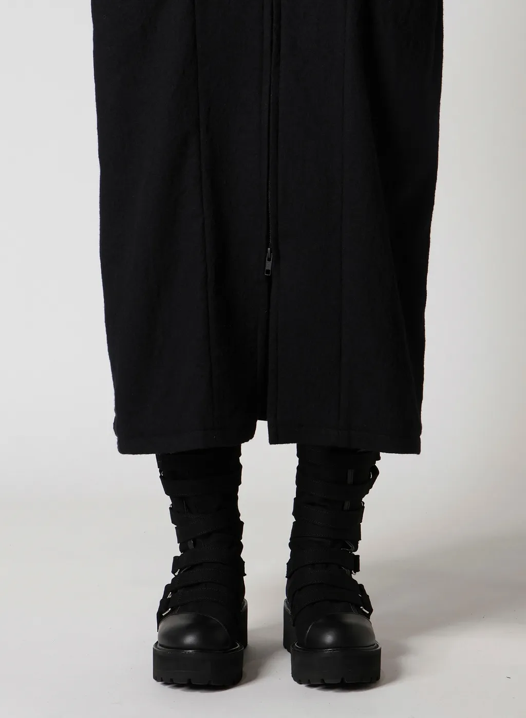 Shrinked Serge Balloon Sleeve Coat