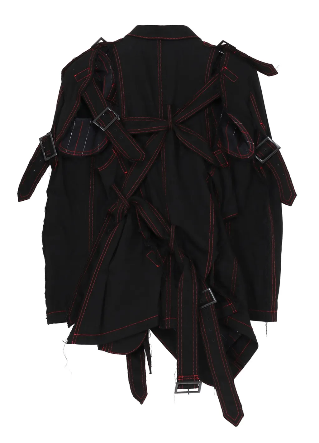 Black Denim Belted Jacket