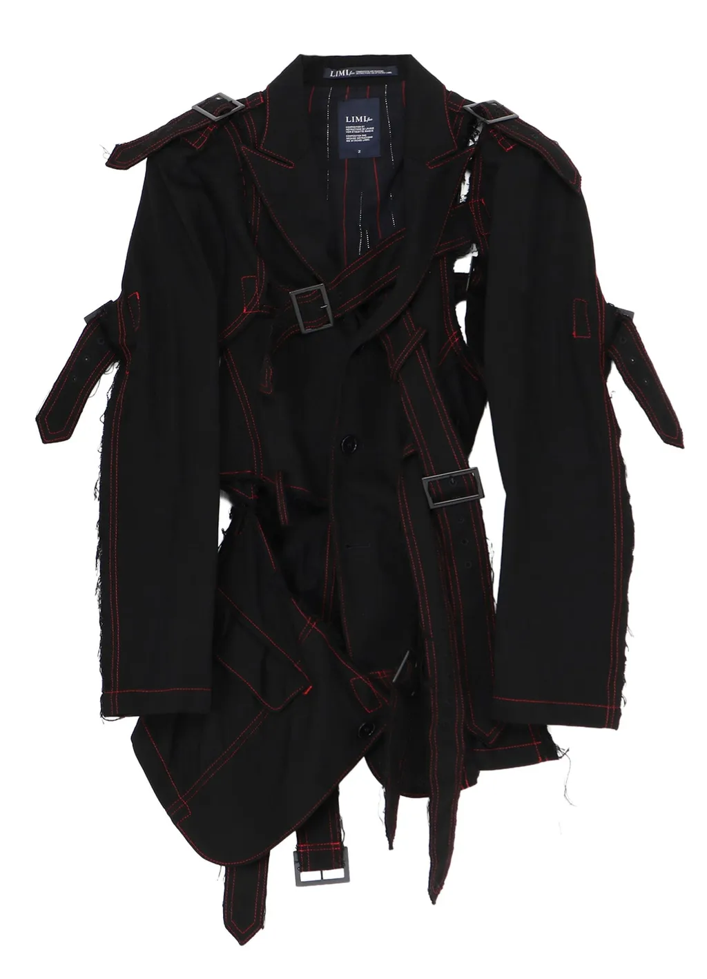 Black Denim Belted Jacket