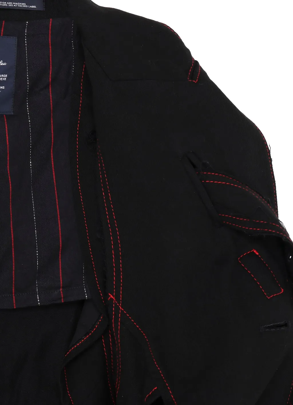 Black Denim Belted Jacket