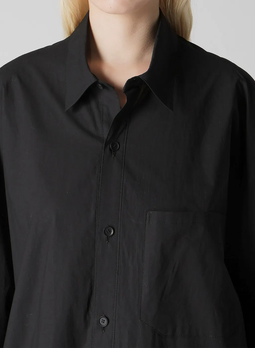 Typewriter Shoulder Top Tuck Shirt