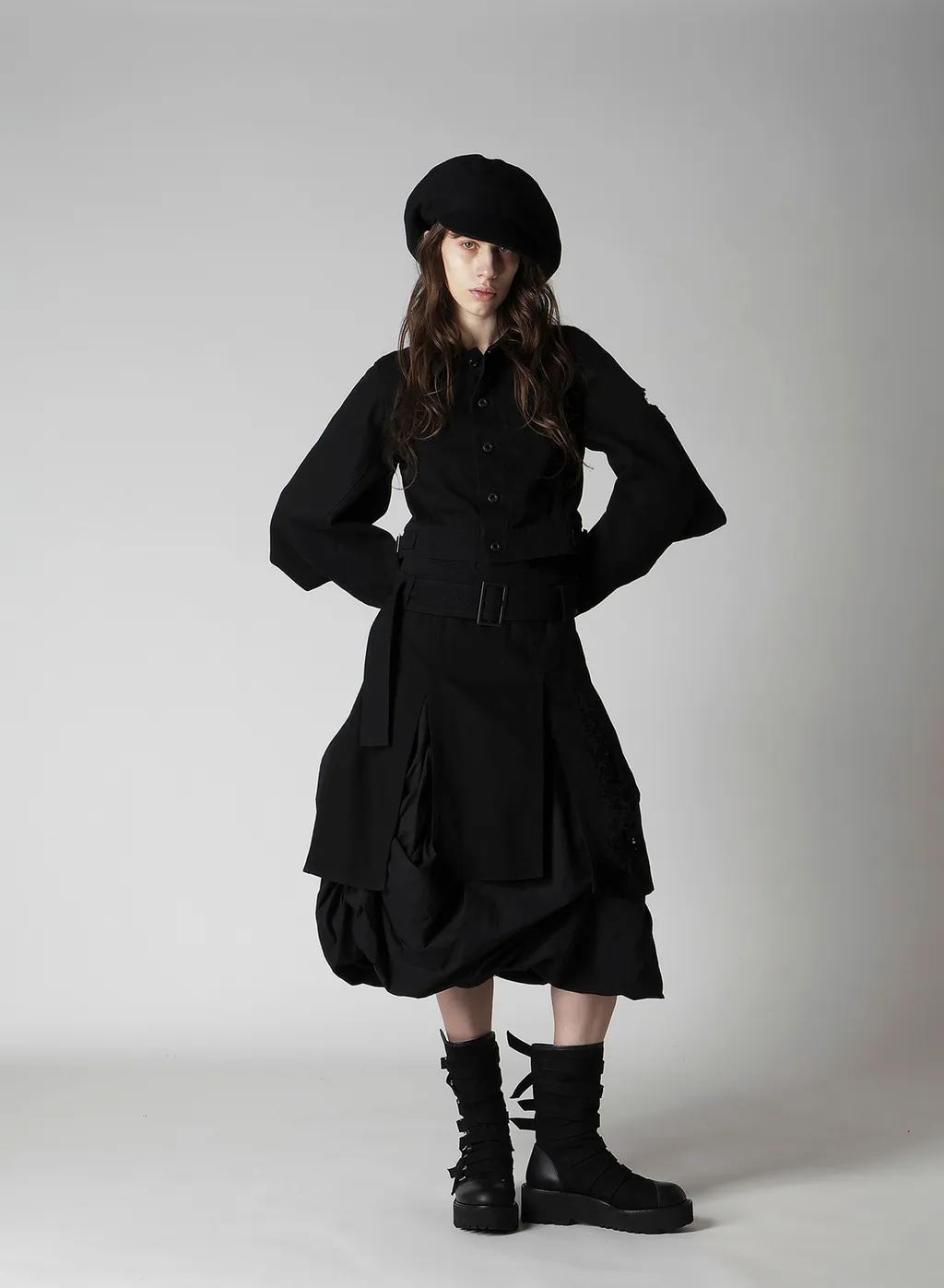 Damaged Denim Designed Sleeve Jacket