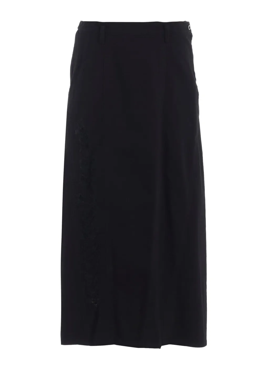 Dameged Denim Paneled Skirt