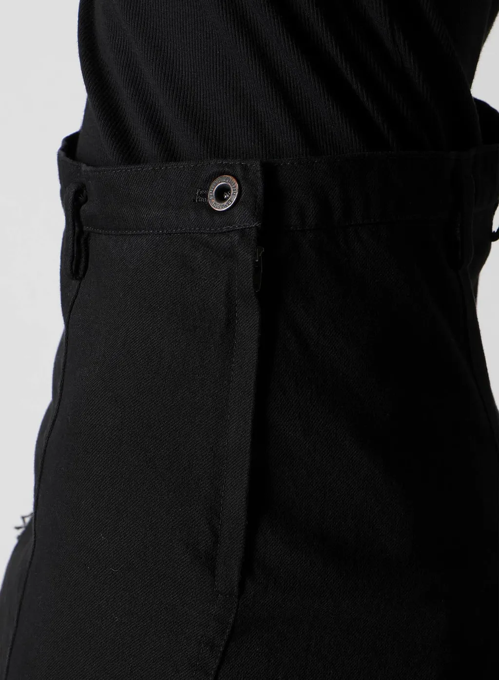 Dameged Denim Paneled Skirt