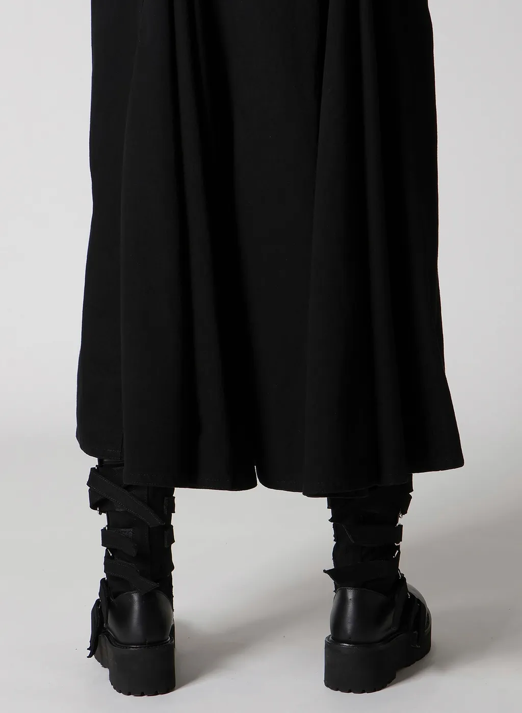 Dameged Denim Paneled Skirt