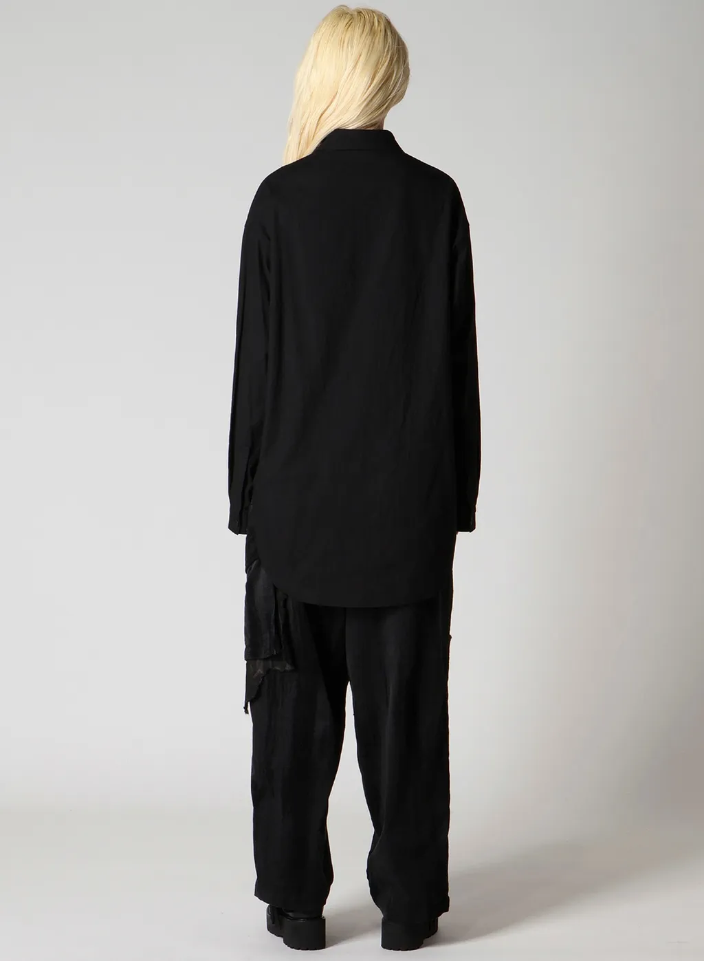 Light Poplin Neck Tuck Shirt