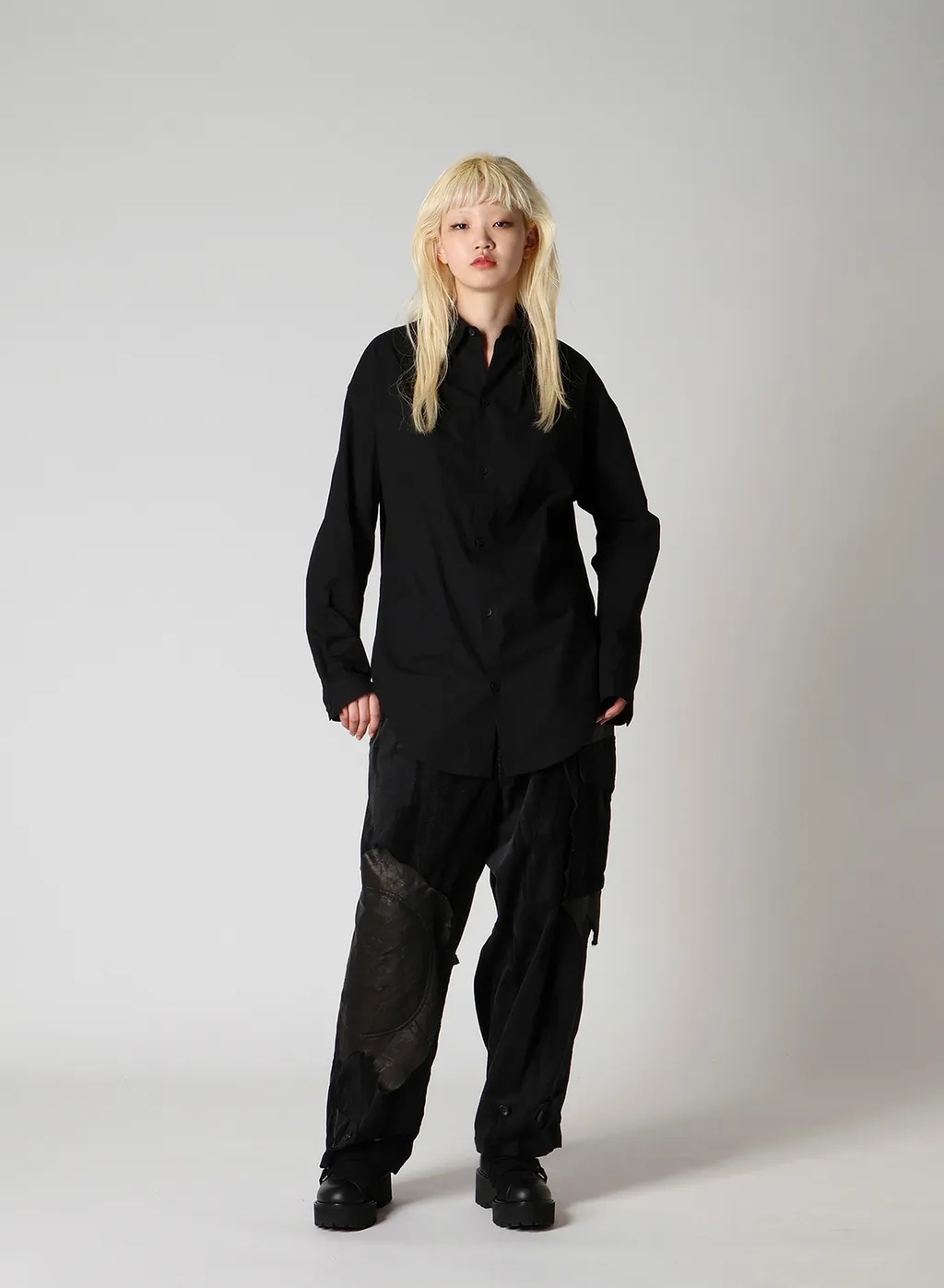 Light Poplin Neck Tuck Shirt