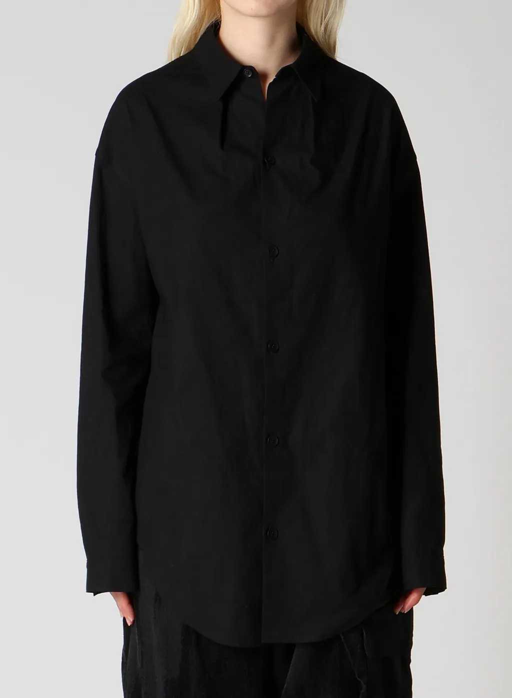Light Poplin Neck Tuck Shirt