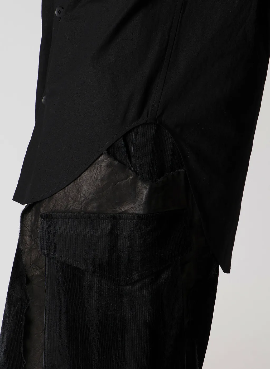 Light Poplin Neck Tuck Shirt